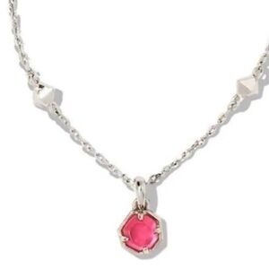 Kendra Scott Nola Crystal Pendant Pink Azalea Illusion Necklace